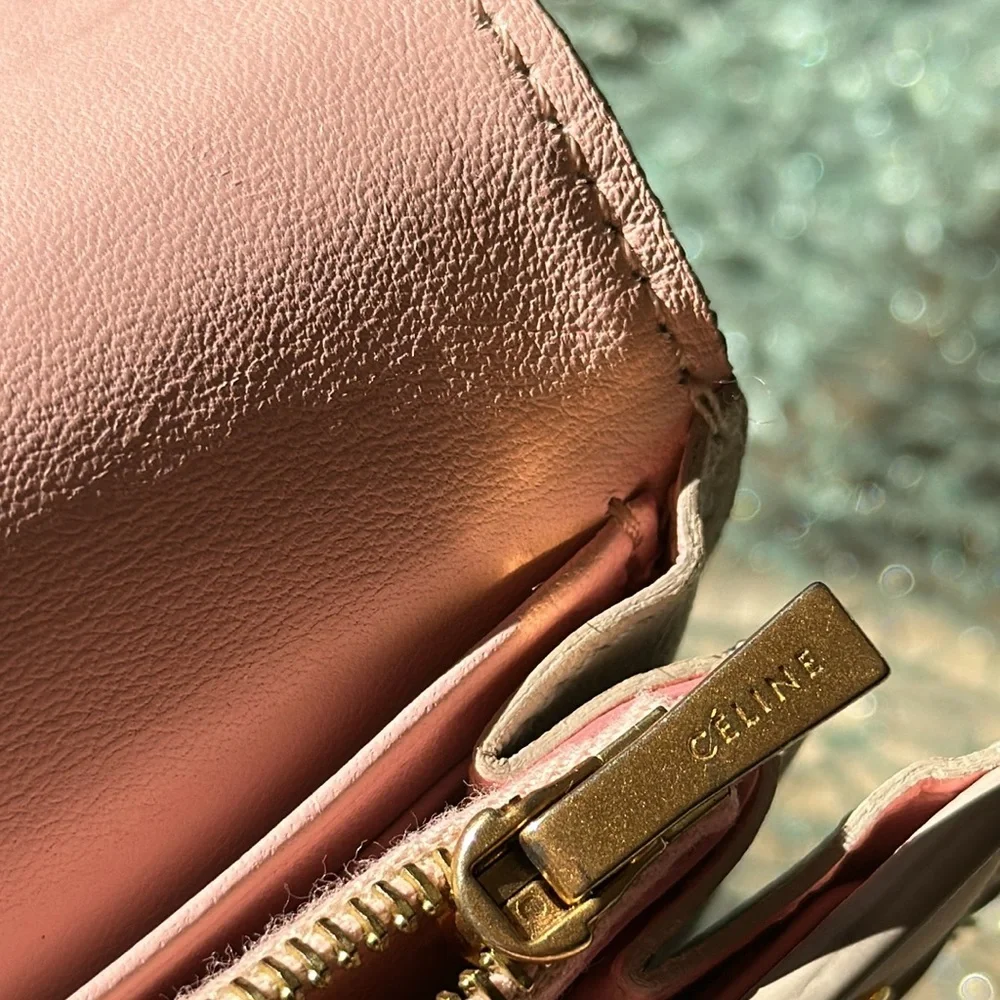 CELINE, Pink & Cream Ling Wallet. Very Nice! - Picture 7 of 12